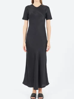 Hot - Short Sleeve Bias Dress in Women Dresses