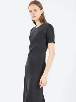 Hot - Short Sleeve Bias Dress in Women Dresses