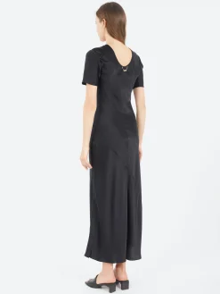 Hot - Short Sleeve Bias Dress in Women Dresses
