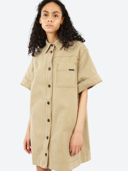 Fashion - Anouk Dress in Beige and Ecru Women Dresses