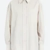 New - Carlotta Shirt in Gris Clair and Ecru Women Tops & Blouses | Button-Ups