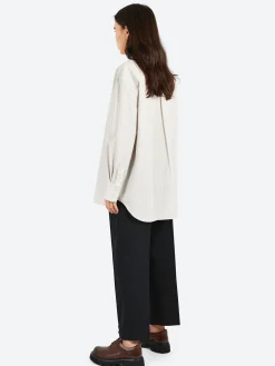 New - Carlotta Shirt in Gris Clair and Ecru Women Tops & Blouses | Button-Ups