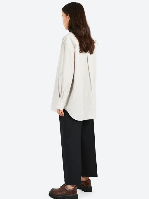 New - Carlotta Shirt in Gris Clair and Ecru Women Tops & Blouses | Button-Ups