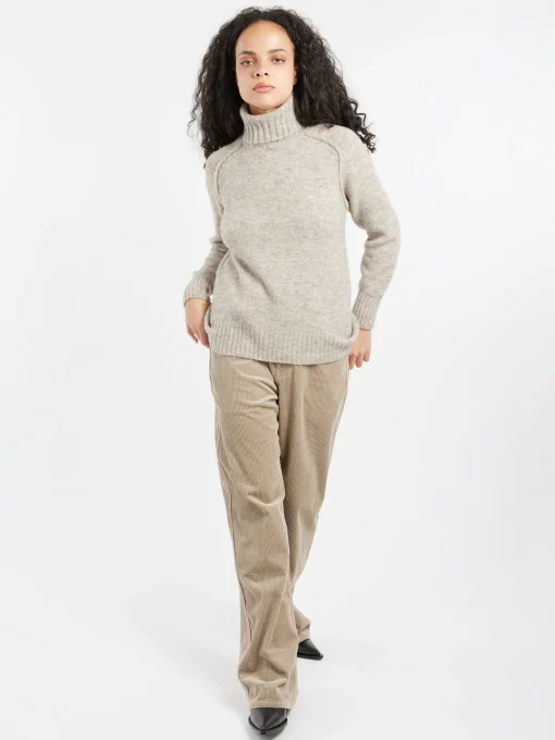 New - Windy Turtleneck in Gris and Beige Women Tops & Blouses | Overalls & Jumpsuits