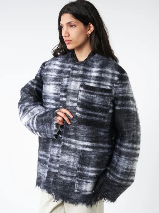 Discount - Croft Coat in Black Tartan Women Outerwear