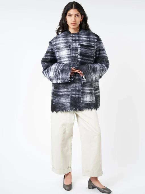 Discount - Croft Coat in Black Tartan Women Outerwear