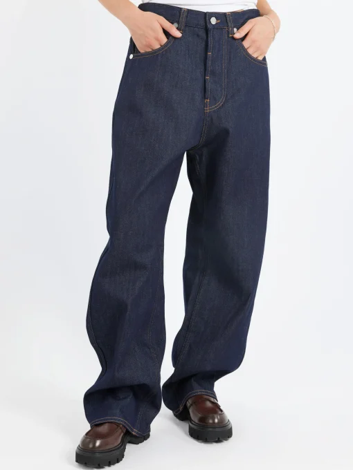 Clearance - Peggy Jeans in Raw Blue Women Pants | Overalls & Jumpsuits