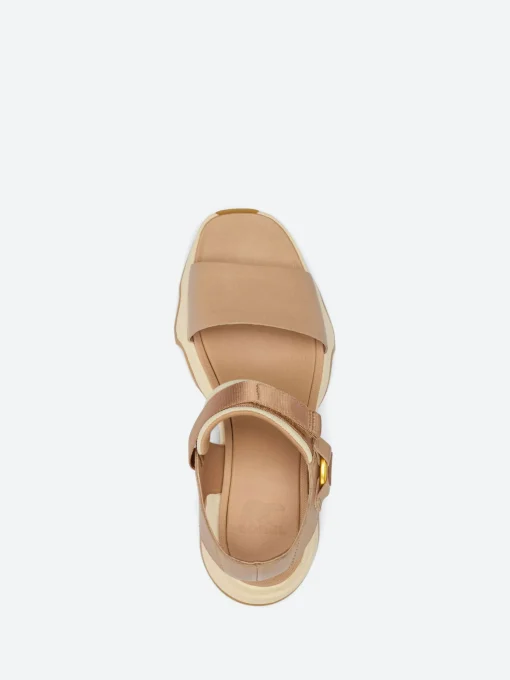 Clearance - Kinetic Impact Y-Strap High Wedge Sandal in Honest Beige and Honey White Women Mary Janes | Sandals