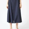 Discount - Decagon Skirt in Night Blue Cotton Women Skirts | Overalls & Jumpsuits
