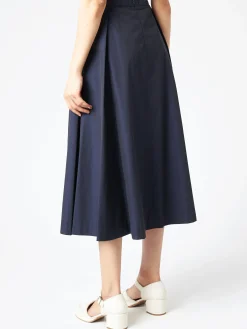 Discount - Decagon Skirt in Night Blue Cotton Women Skirts | Overalls & Jumpsuits