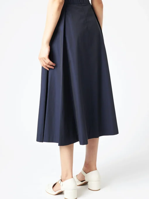 Discount - Decagon Skirt in Night Blue Cotton Women Skirts | Overalls & Jumpsuits