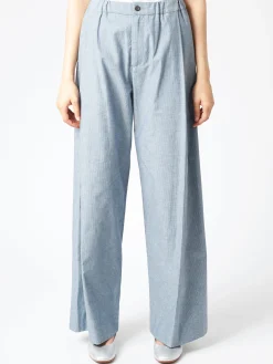 Best - Sphere Trouser in Aqua Cotton Women Pants