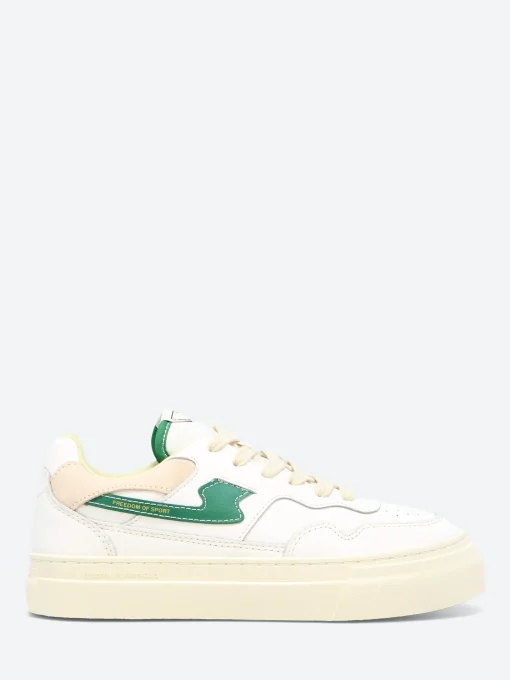 Sale - Pearl S-Strike in White and Green Women Sneakers | Sneakers