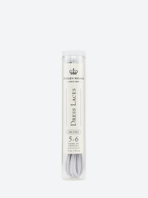 Discount - Brights Dress Laces 32" in Isolar Silver Clothing & Shoe Care | Shoe Care