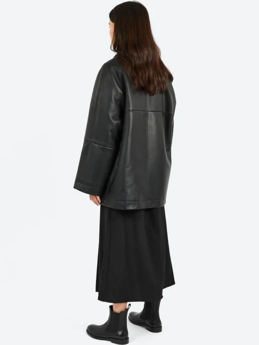 Outlet - Ridger Leather Coat in Women Outerwear