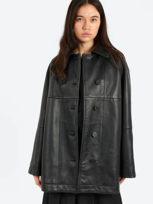 Outlet - Ridger Leather Coat in Women Outerwear