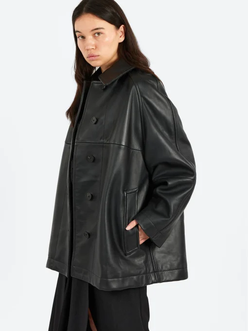 Outlet - Ridger Leather Coat in Women Outerwear