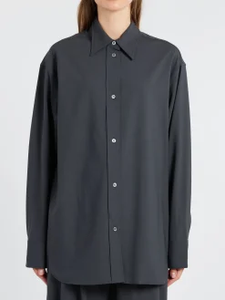 Sale - Santos Shirt in Seal Blue Women Tops & Blouses | Button-Ups