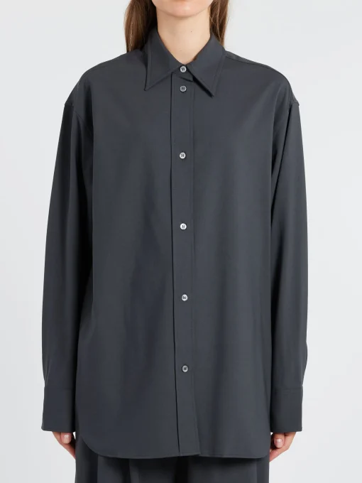 Sale - Santos Shirt in Seal Blue Women Tops & Blouses | Button-Ups