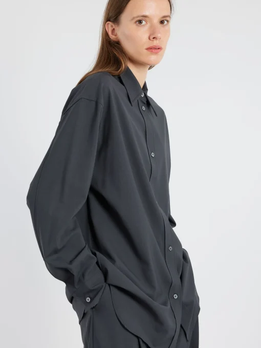 Sale - Santos Shirt in Seal Blue Women Tops & Blouses | Button-Ups