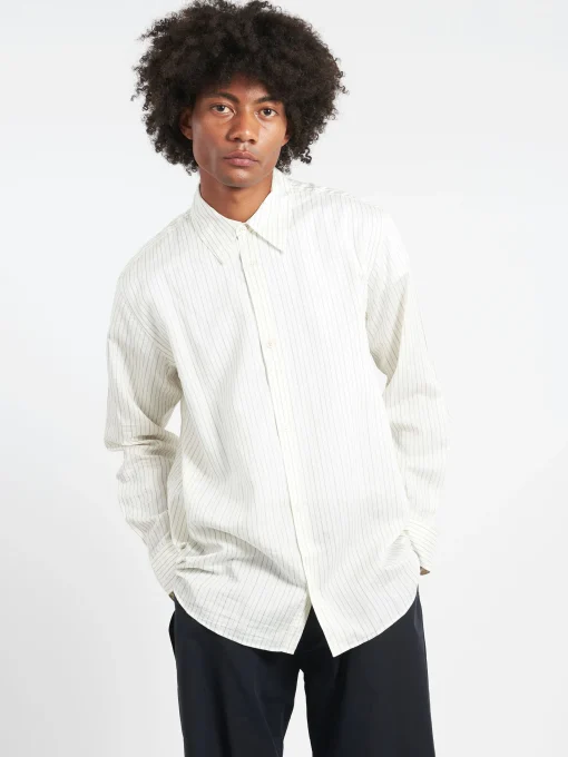 Hot - View Shirt in Ecru and Black Button-Ups