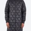 Hot - Military Crew Neck Long Down Jacket in Women Outerwear | Outerwear