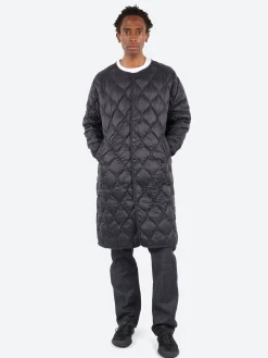Hot - Military Crew Neck Long Down Jacket in Women Outerwear | Outerwear