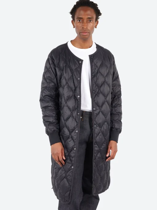 Hot - Military Crew Neck Long Down Jacket in Women Outerwear | Outerwear