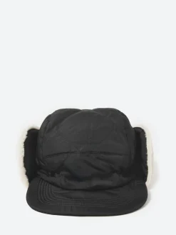 Outlet - Military Down Cap in Black and Cream Women Hats | Hats