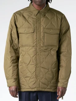 Best - Military Down Shirt in Dark Olive Women Outerwear | Outerwear