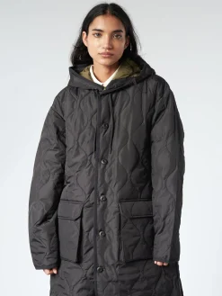 Clearance - Military Hood Long Down Coat in Women Outerwear | Overalls & Jumpsuits