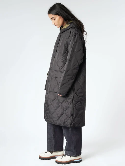 Clearance - Military Hood Long Down Coat in Women Outerwear | Overalls & Jumpsuits