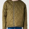 Online - Military Reversible Crew Neck Down Jacket in Olive and Cream Women Outerwear | Overalls & Jumpsuits