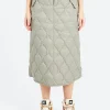 Sale - Military Snap Button Down Skirt in Dark Sage Women Skirts