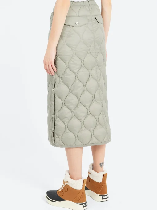 Sale - Military Snap Button Down Skirt in Dark Sage Women Skirts