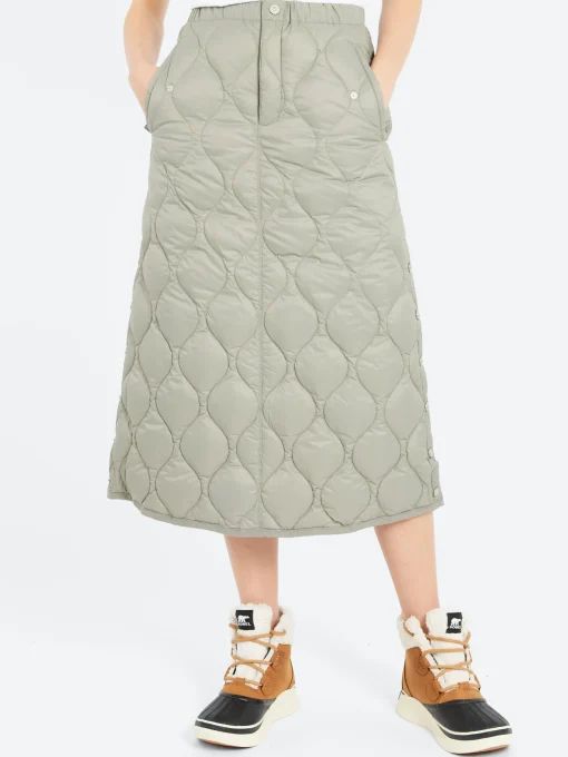 Sale - Military Snap Button Down Skirt in Dark Sage Women Skirts