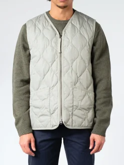 New - Military V-Neck Zip Down Vest in Dark Sage Green Women Outerwear | Outerwear