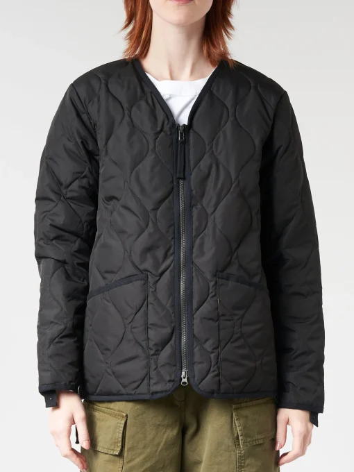 Online - Military Zip V-Neck Down Jacket in Women Outerwear | Overalls & Jumpsuits