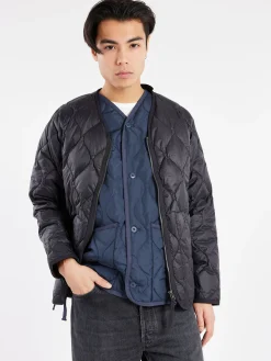 Online - Military Zip V-Neck Down Jacket in Women Outerwear | Outerwear