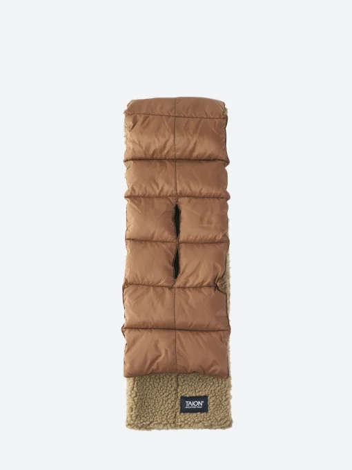 Best - Mountain Asymmetric Down x Boa Muffler in Light Brown and Beige Women Scarves | Scarves