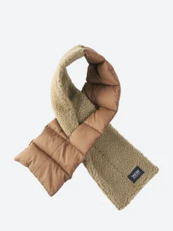 Best - Mountain Asymmetric Down x Boa Muffler in Light Brown and Beige Women Scarves | Scarves