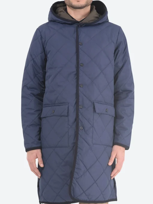Discount - Piping Hood Long Down Coat in Women Outerwear | Outerwear