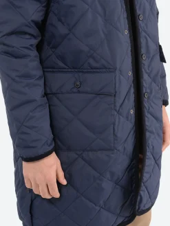Discount - Piping Hood Long Down Coat in Women Outerwear | Outerwear