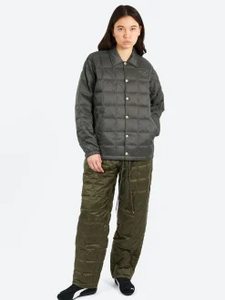 Outlet - Semi Wide Down Pants in Dark Olive Women Pants | Pants