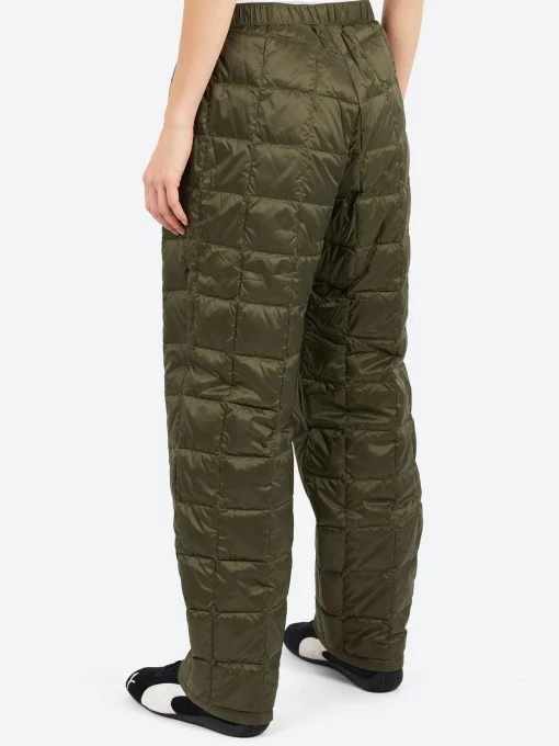 Outlet - Semi Wide Down Pants in Dark Olive Women Pants | Pants