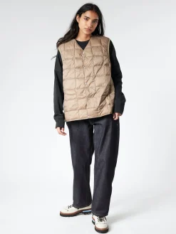 Clearance - V-Neck Button Down Vest in Women Outerwear | Outerwear