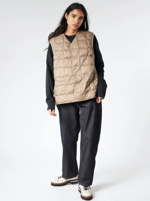 Clearance - V-Neck Button Down Vest in Women Outerwear | Outerwear