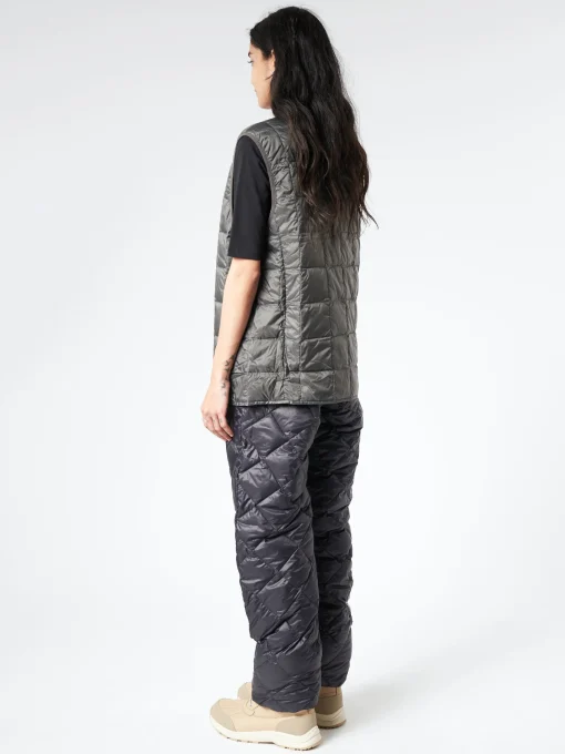 Hot - V-Neck Button Down Vest in Dark Charcoal Women Outerwear | Overalls & Jumpsuits