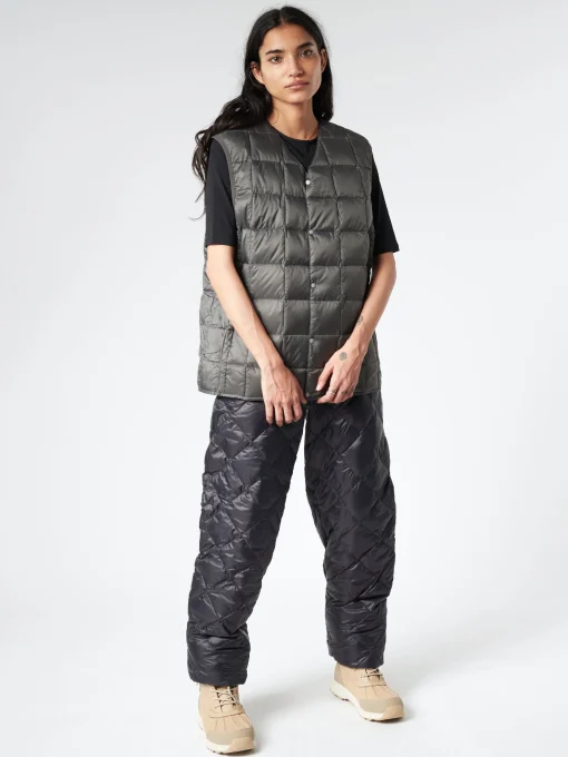 Hot - V-Neck Button Down Vest in Dark Charcoal Women Outerwear | Overalls & Jumpsuits