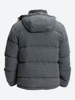 Discount - M Sierra Down Wool Parka in Dark Grey/Heather/Burnt Olive Outerwear